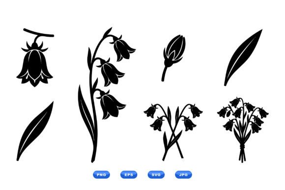 Bellflower Floral SVG Pack: Botanical Graphics & Illustrations