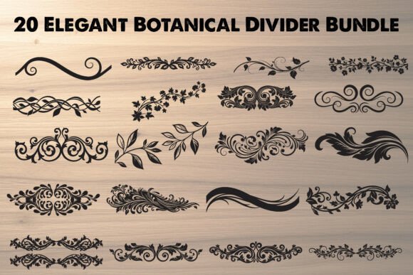 Elegant Botanical Divider Flourish for Graphic Design
