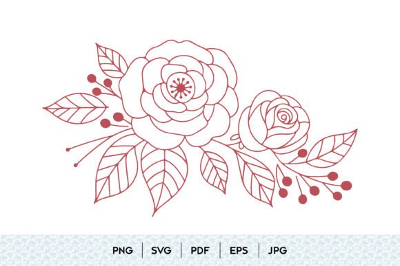 Floral Bouquet Rose SVG Design for Branding and Marketing