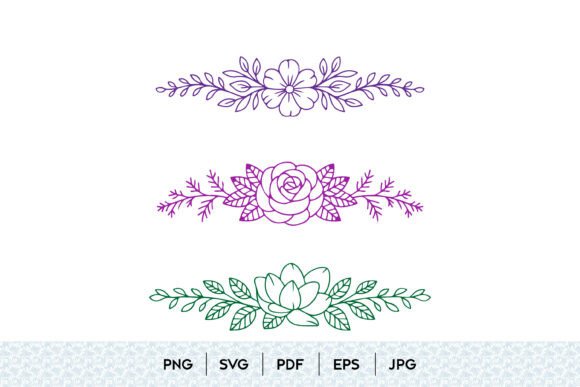 Floral Divider Bundle SVG for Creative Design Projects