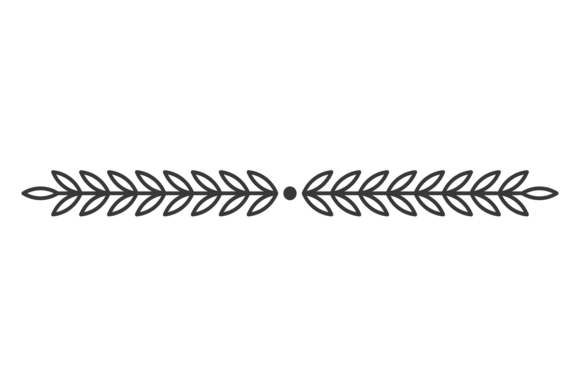 Floral Divider Retro Text Border Graphics