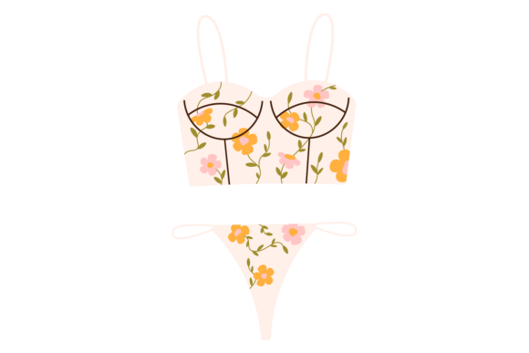 Floral Underwear Graphics for Handmade Creations