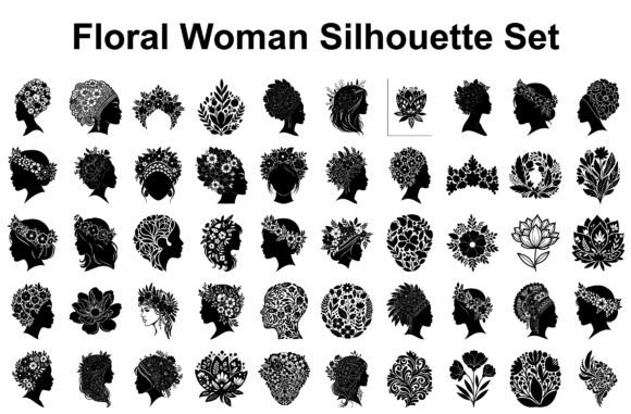 Floral Woman Silhouette Set Review