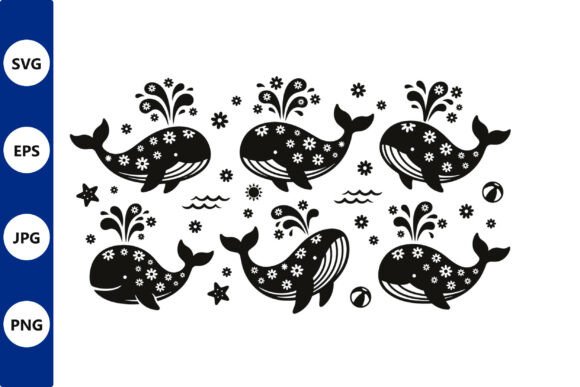Playful Whale Vector Art for Graphics and Illustrations