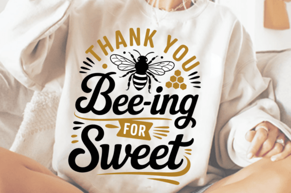 Printable Thank You Bee-ing for Sweet PNG – A Playful Graphic Asset