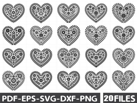 Spring Floral Heart SVG Graphics & Illustrations