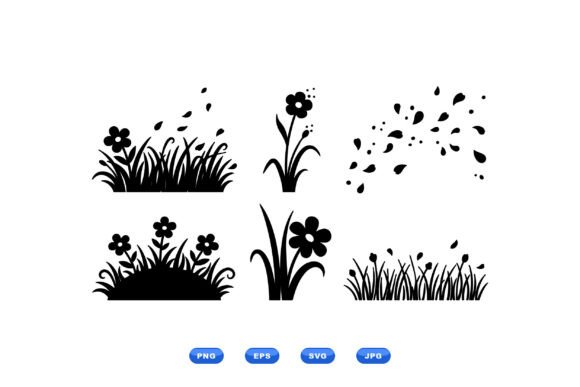 Spring Meadow Floral Clipart: Graphics & Illustrations for Local Branding