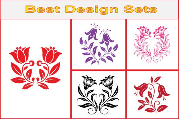 Vintage Floral Vector Ornament Bundle: Graphics & Illustrations for Authentic Branding