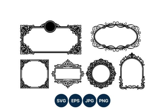 Vintage Ornamental Frames Vector Art for Branding and Packaging